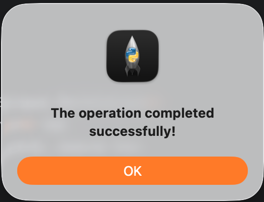 Installation success