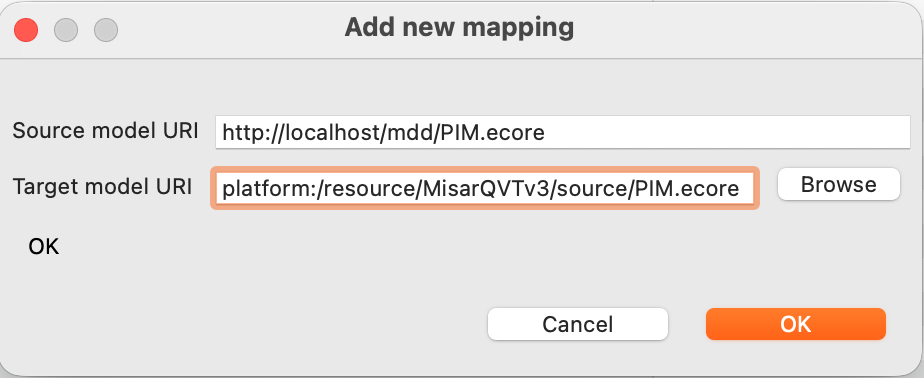 QVT mapping PIM